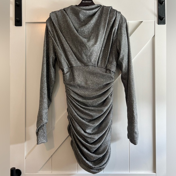 HOUSE OF CB silver holographic giorgiana dress - Picture 2 of 7